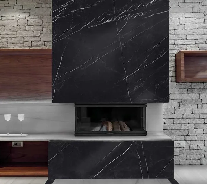 Gresie Interior Marquina Alb Negru