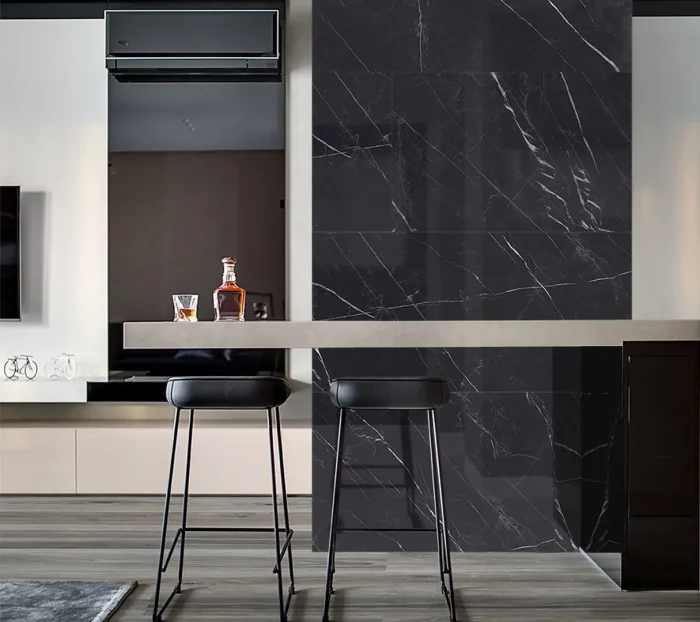 Gresie Interior Marquina Alb Negru