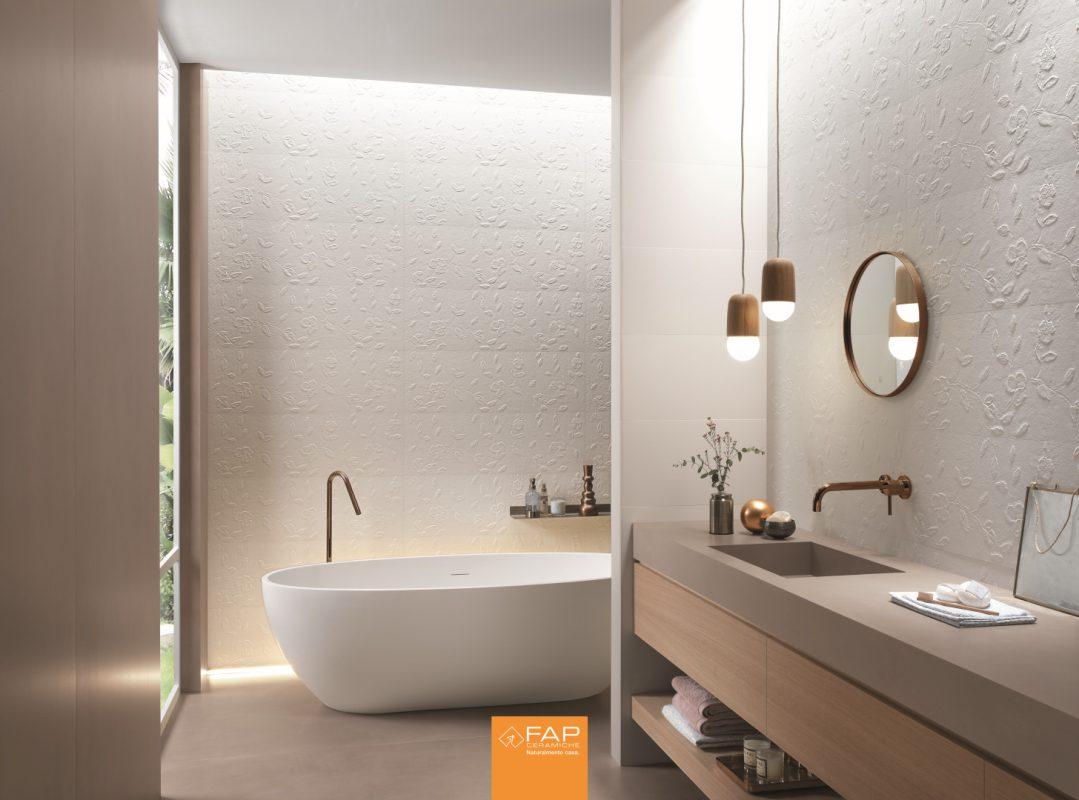 Fap Lumina amenajare baie moderna decor flower