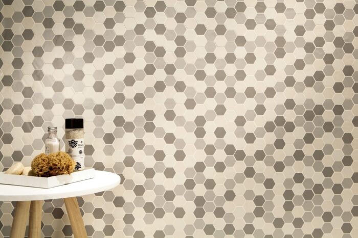 Mozaic hexagonal din faianta Smooth beige Dom Ceramiche @ Showroom Gada Ceramic Bucuresti