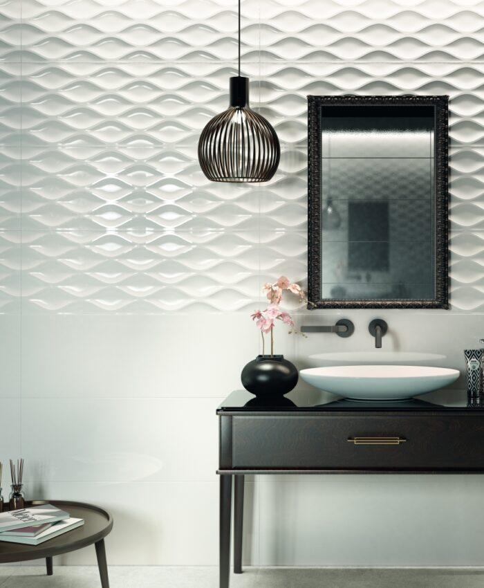Faianta Lucioasa Baie Alb/Negru CHIC Novabell
