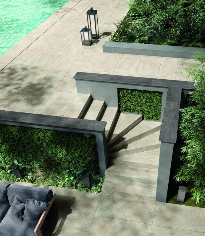 Novabel_aspen sand_gresie_portelanata_exterior_norgestone dark grey_GadaCeramic
