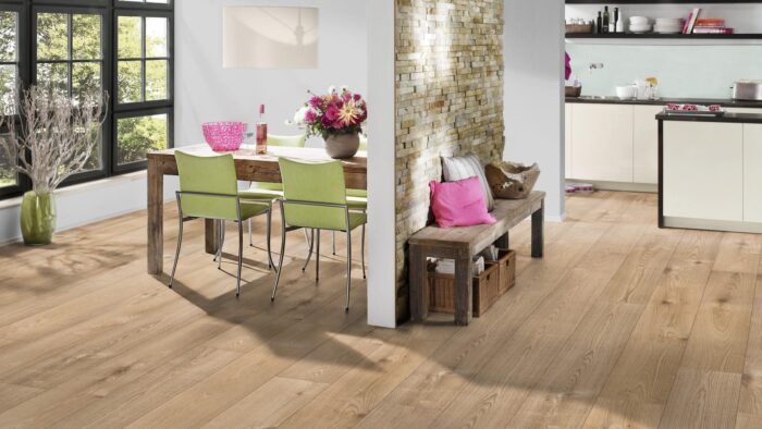 Parchet Avatara Stejar Sirius W15 amenajare bucatarie moderna open space