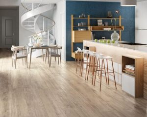 Gresie Portelanata Tip Parchet Echo Silk 30x240 RT Amenajare open space Bucatarie