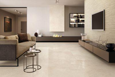 Gresie Lucioasa Beige Royal 120x120 cm Amenajare Living
