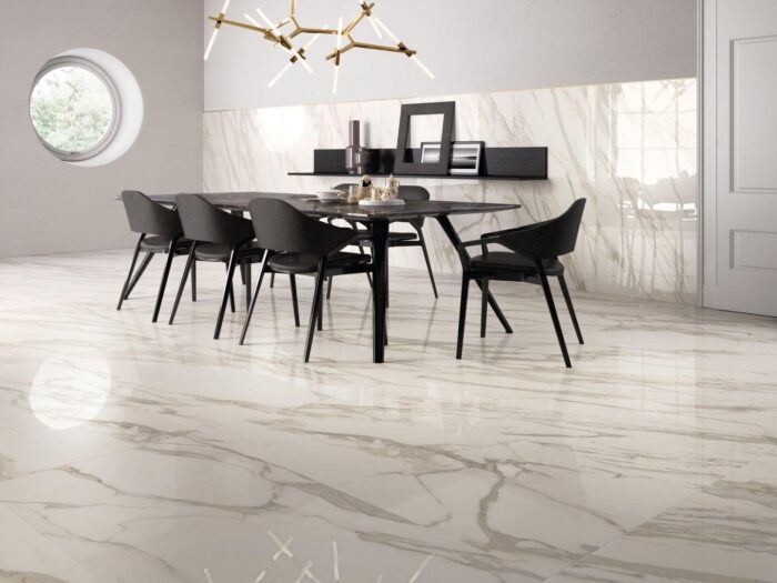 Gresie Portelanata Placi Mari Purity Calacatta Lux Amenajare Dining