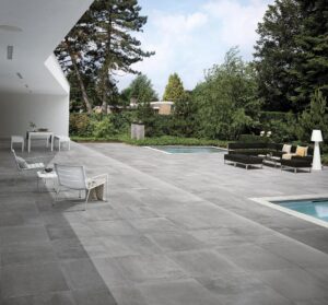 Gresie Exterior Portelanata Gri Entropia Dom Ceramice Amenajare Terasa piscina Exterior