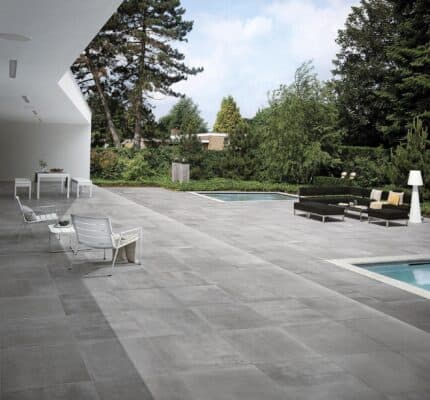 Gresie Exterior Portelanata Gri Entropia Dom Ceramice Amenajare Terasa piscina Exterior