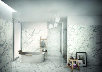 Gresie Tip Marmura Calacatta Elements Lux Amenajare baie