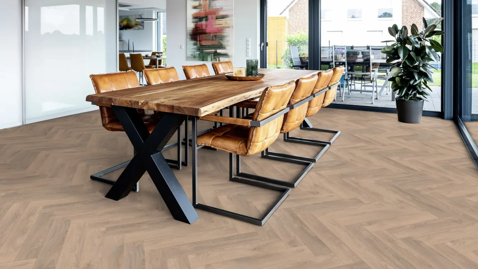 Parchet Laminat Herringbone Oak Chalet