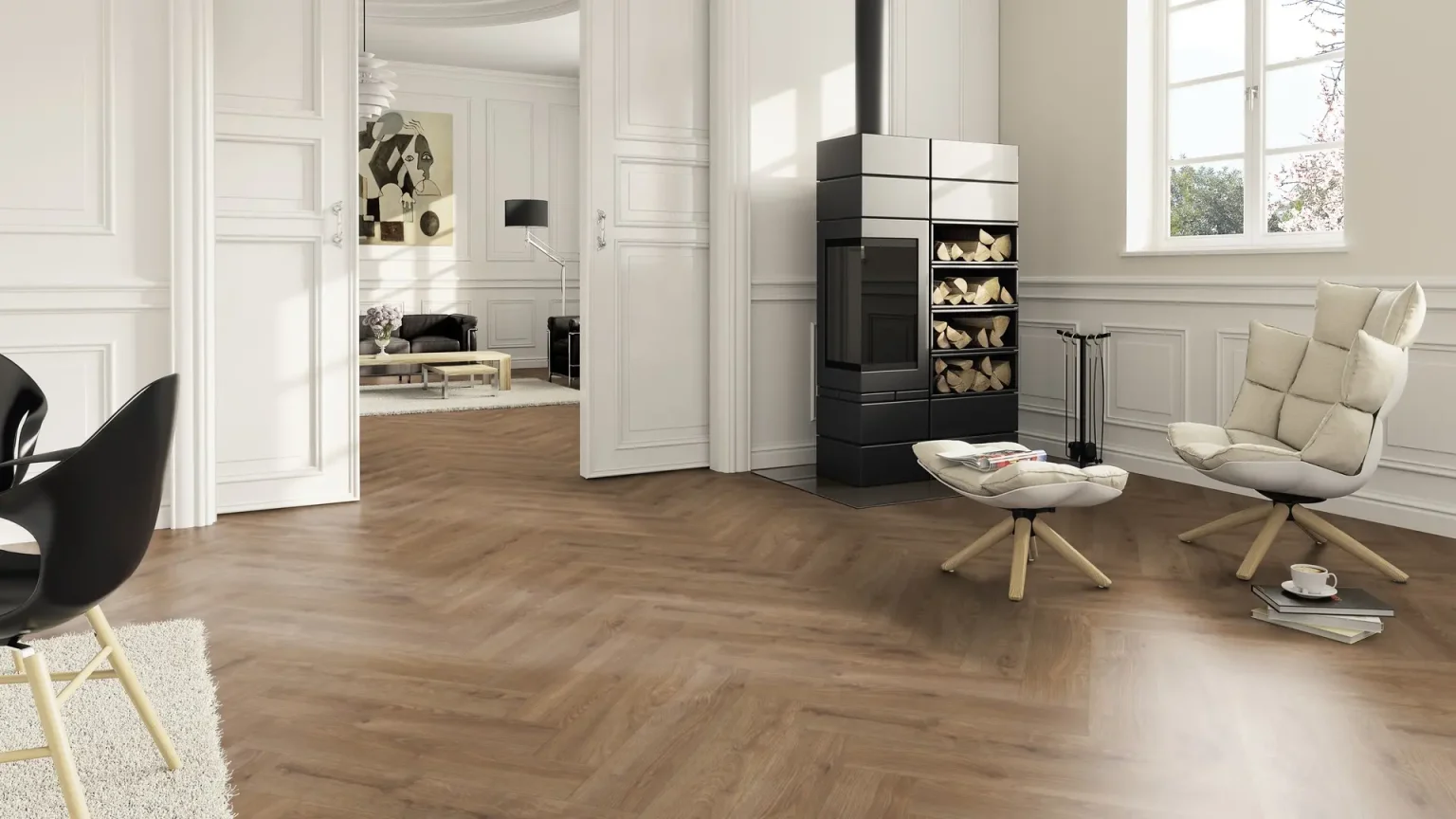 Parchet Laminat Herringbone Oak Lodge