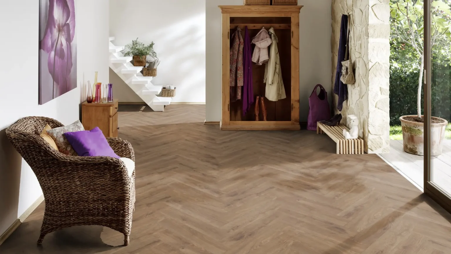 Parchet Laminat Herringbone Oak Lodge