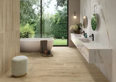 Amenajări baie 10 idei cu gresie tip parchet ceramic