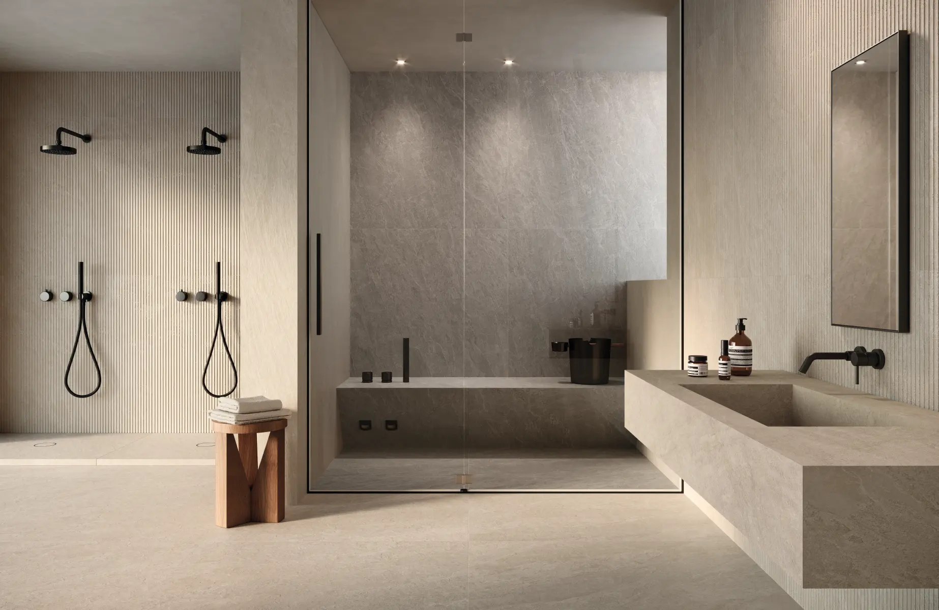 Baie Total Look cu Gresie Deepstone