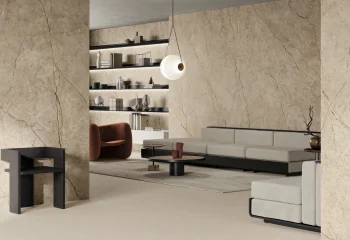 Gresia tip marmură-eleganță atemporală pentru livingul tău