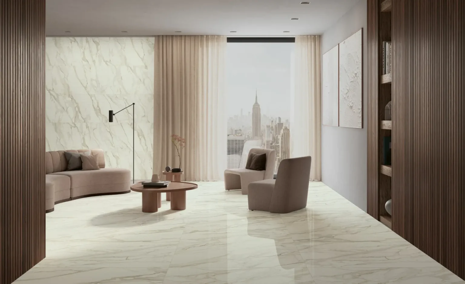 Living cu Gresie Calacatta Splendido EK