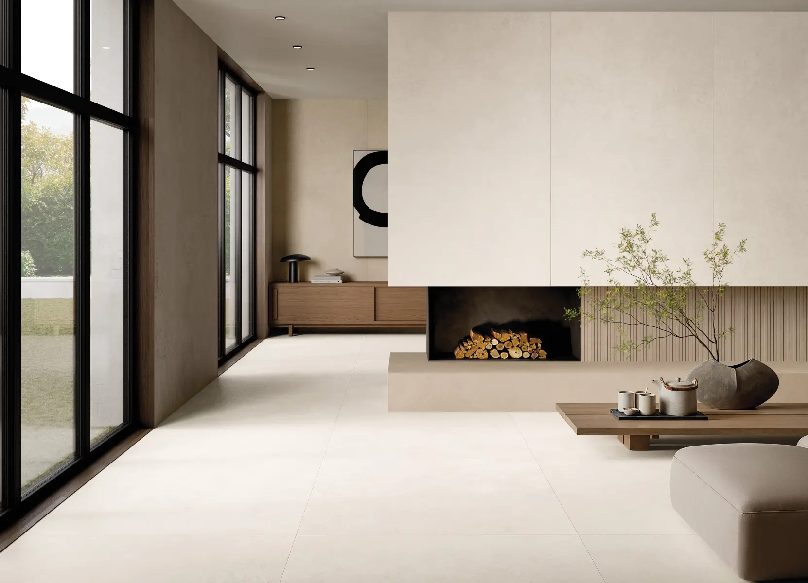 Living_cu_gresie_portelanata_Keope_Grace_white_beige_Gada_Ceramic Gresie Porțelanată Grace - imagine 3