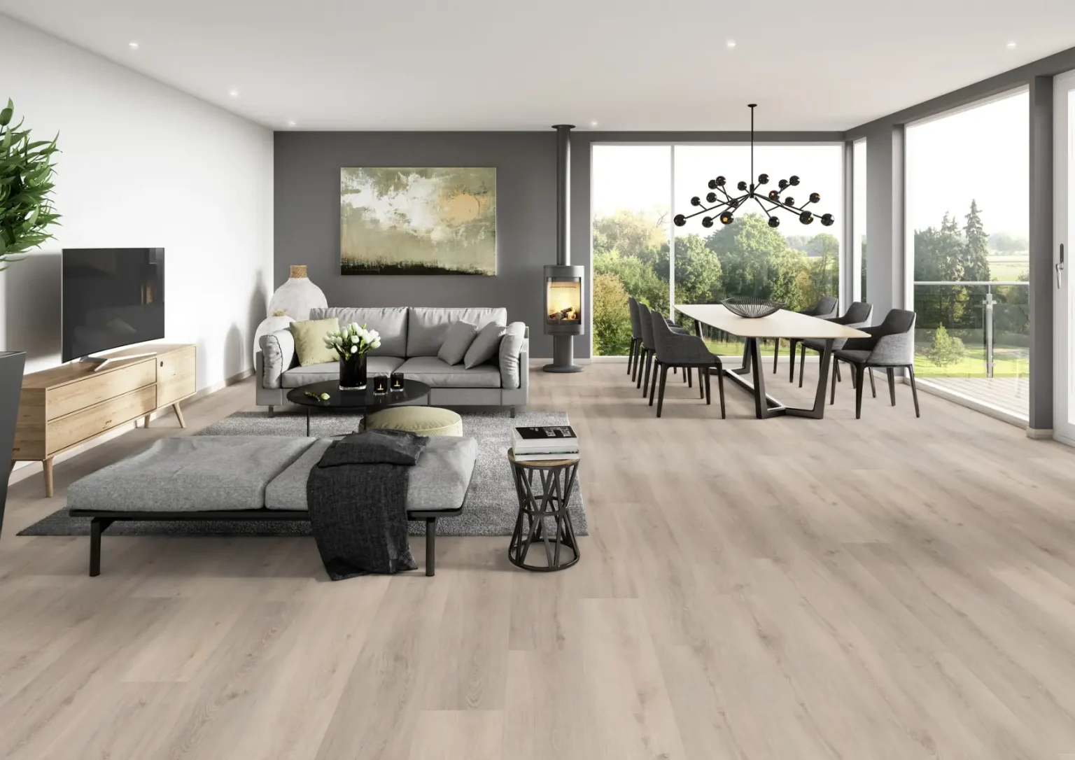 Living cu Parchet SPC Stejar Brugge