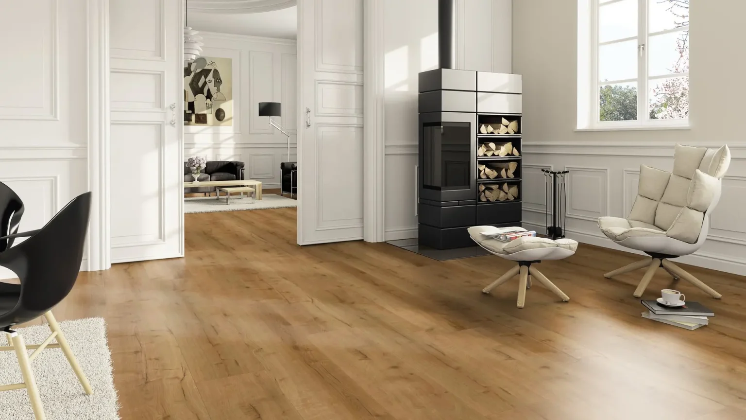 Living cu Parchet SPC Stejar Doha