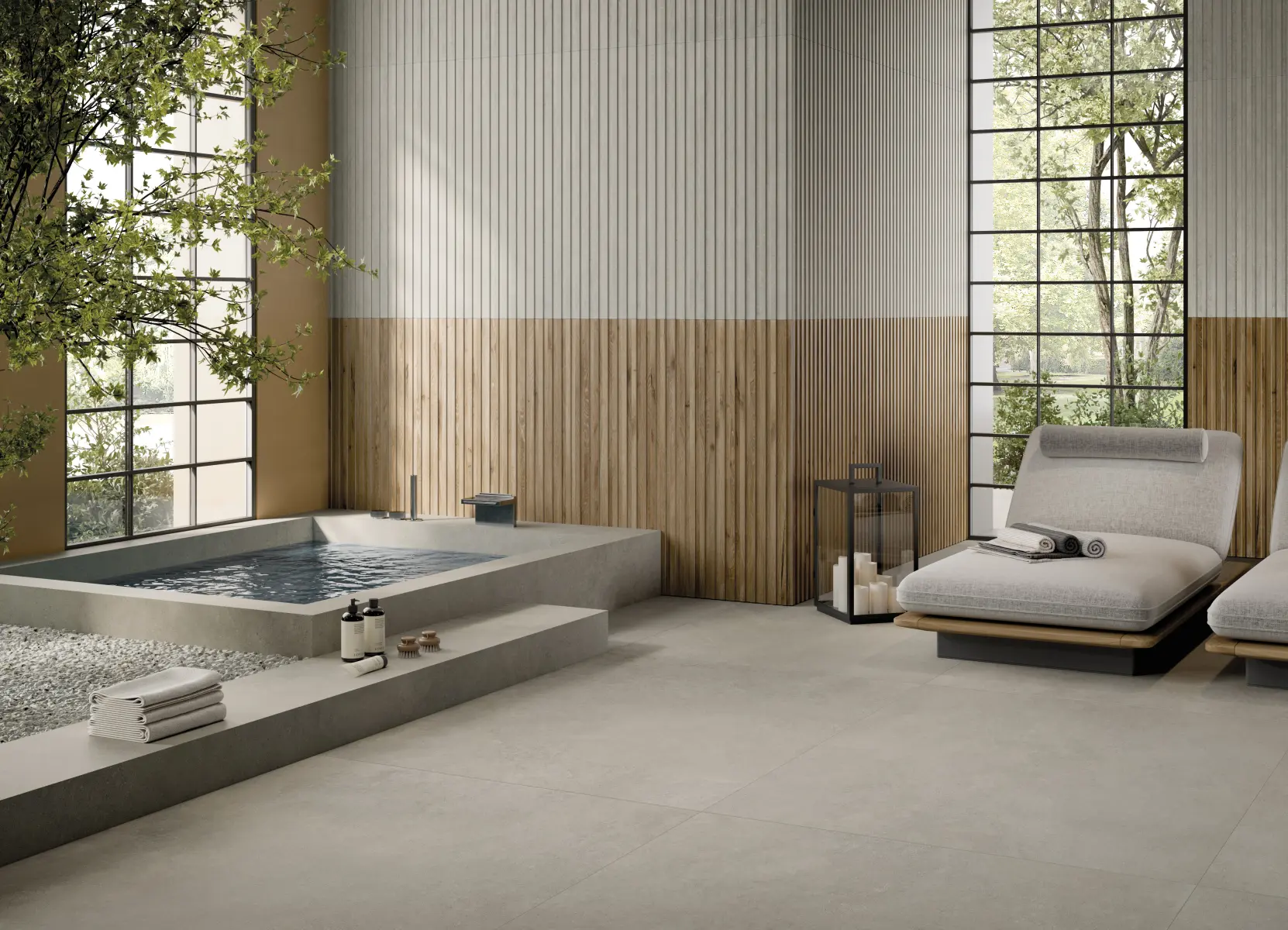 SPA_cu_gresie_portelanata_placi_mari_Keope_Grace_iron_Gaad_ceramic Gresie Porțelanată Grace - imagine 5