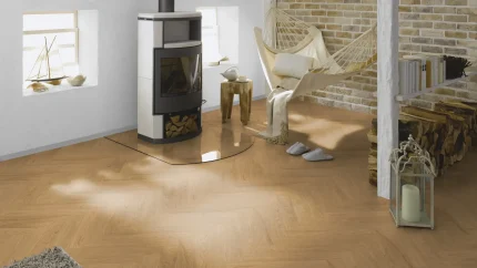 Dormitor cu Parchet Herringbone Hywood Gran Sasso