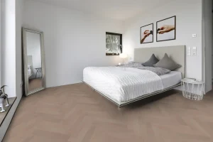 Dormitor cu Parchet Herringbone Hywood Marais