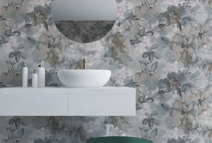 Baie Modernă cu Gresie Decorată WallArt
