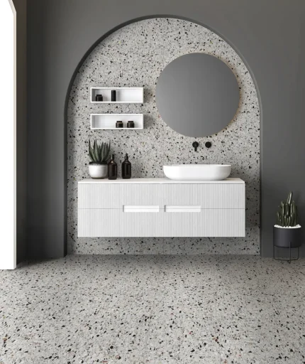 Baie cu Gresie tip Terrazzo Medley