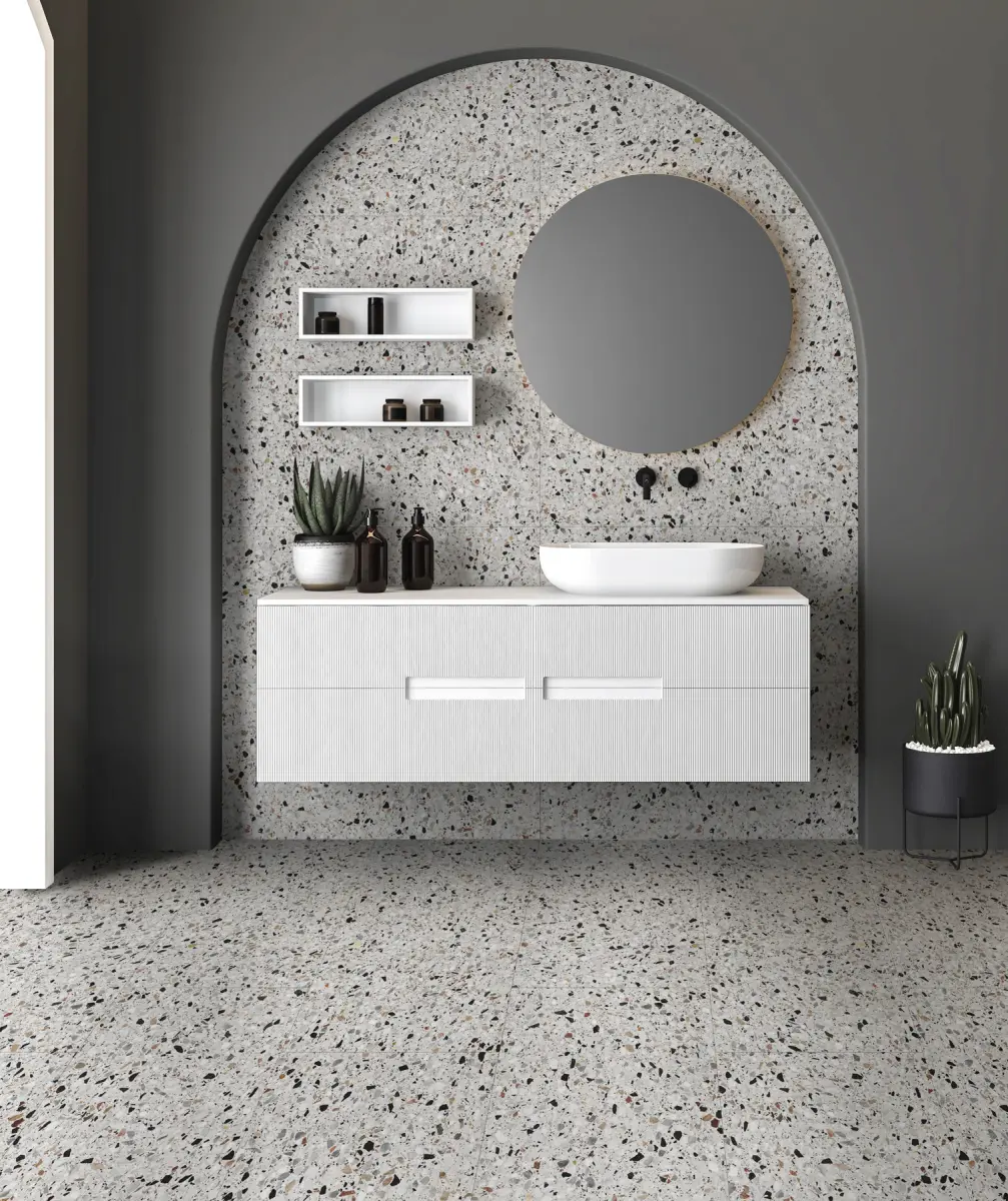 Baie cu Gresie tip Terrazzo Medley