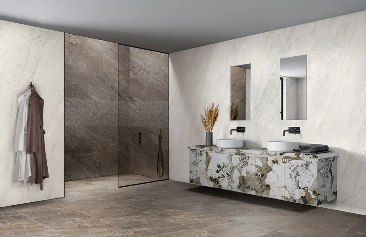 Baie-moderna-cu-gresie-portelanata-agathos-multicolor-white-Ek-Gada-Ceramic