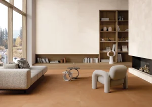 Living cu Gresie porțelanată Cotto Milano