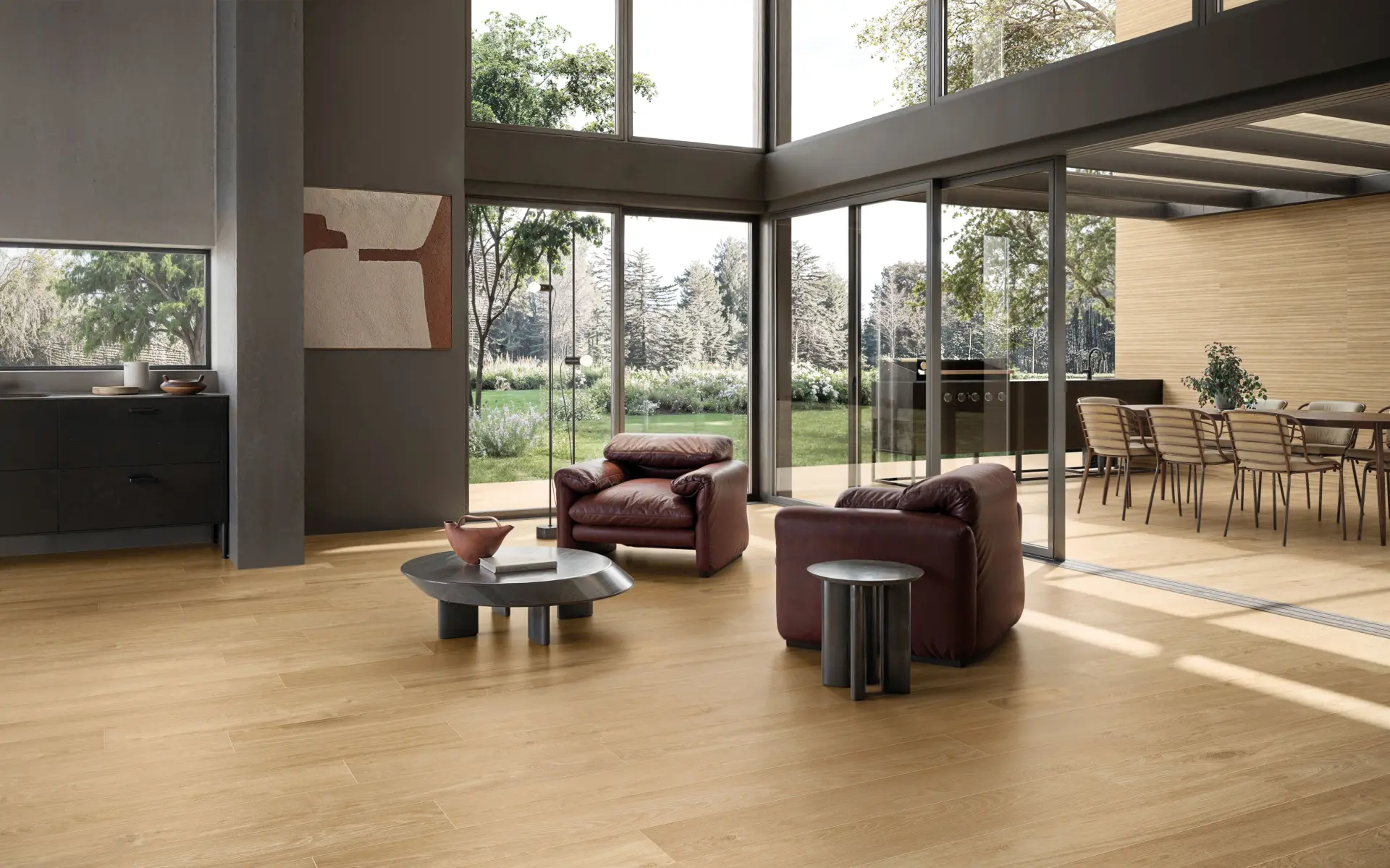 SUPERGRES_gresie-tip-parchet-gracy-caramel_living Living cu Gresie tip Parchet Gracy