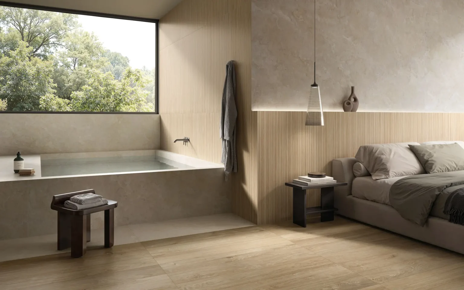 Living cu Gresie tip Parchet Gracy