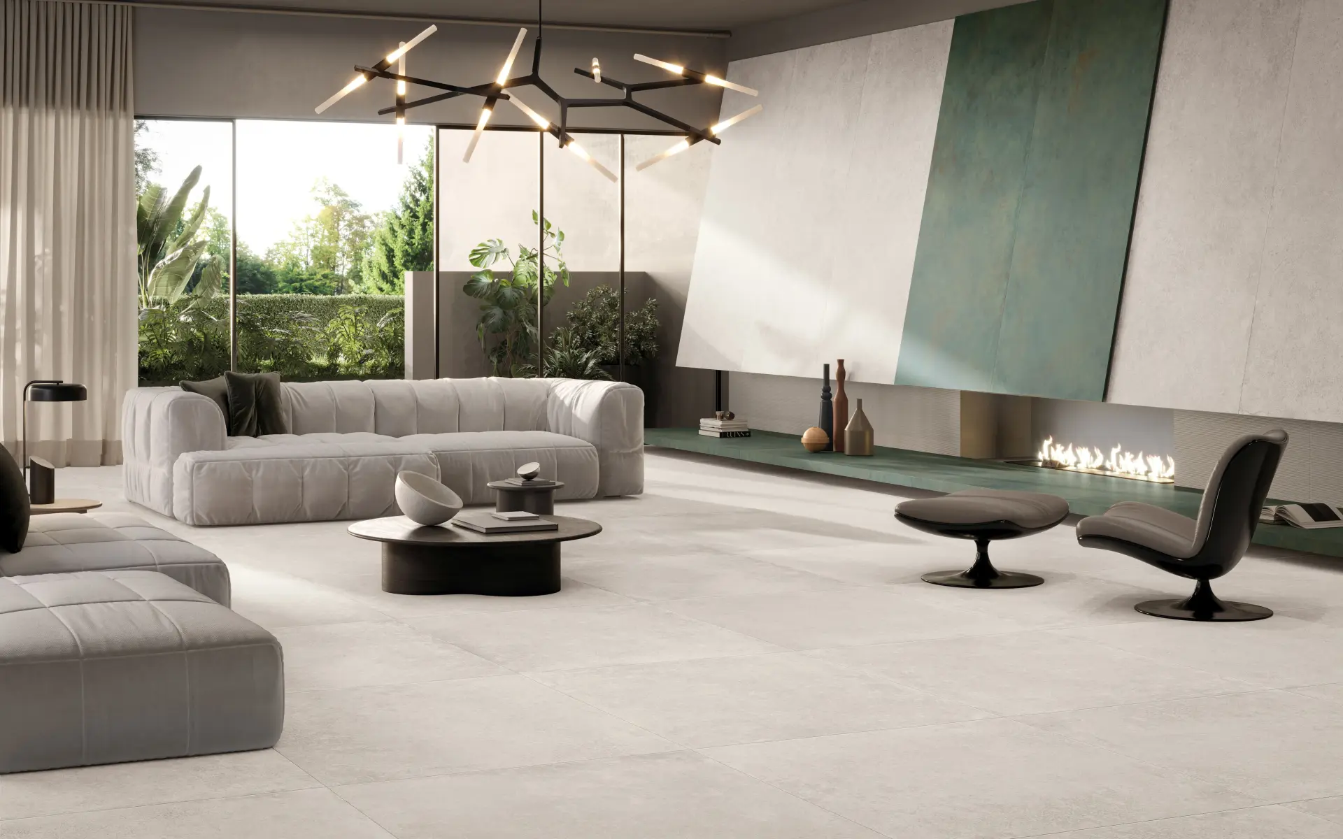 Supergres_INX_LIVING_WHITE_OXIDE Living cu Gresie Rectificată INX