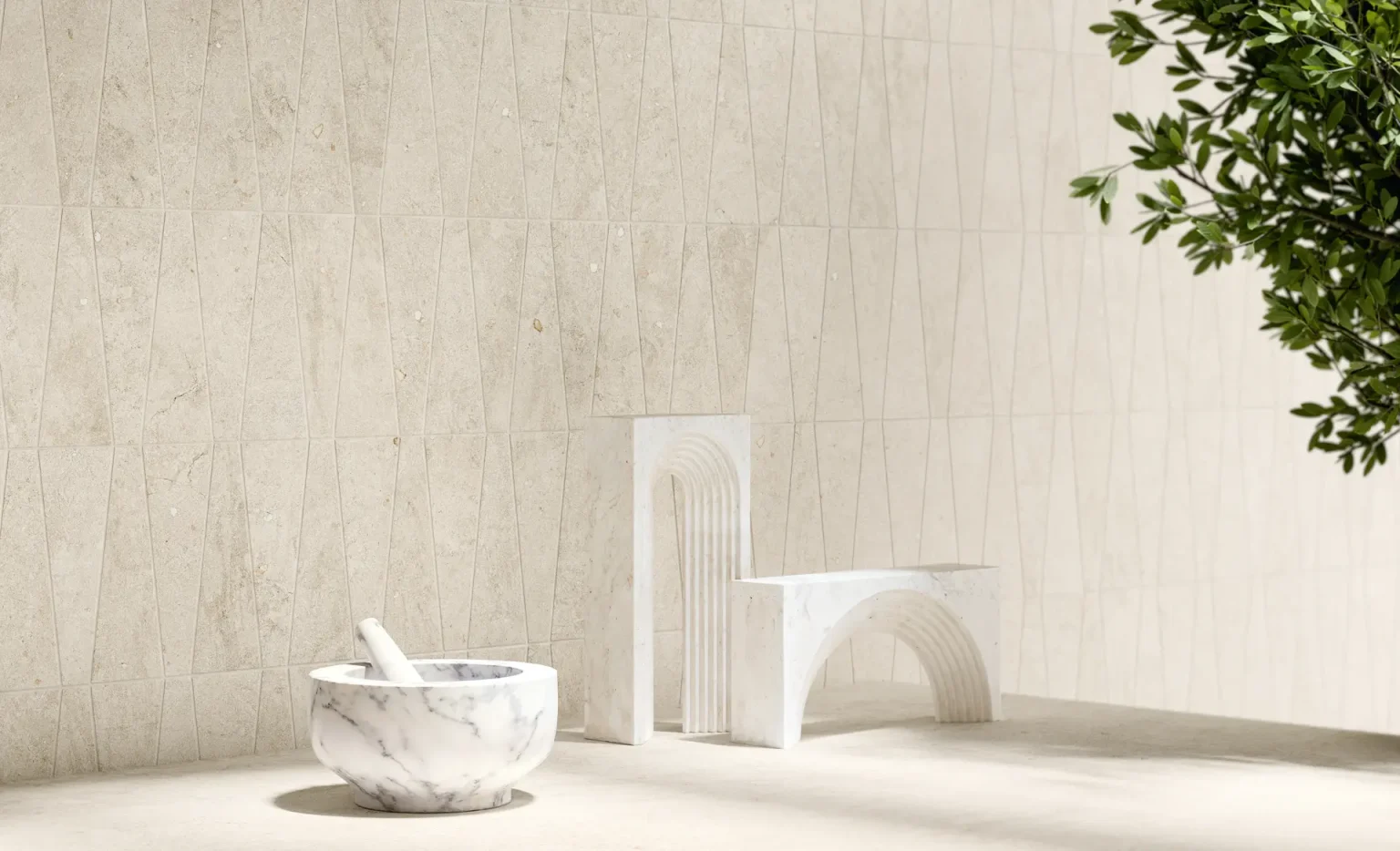 Bucătărie cu Gresie Porțelanată Canve