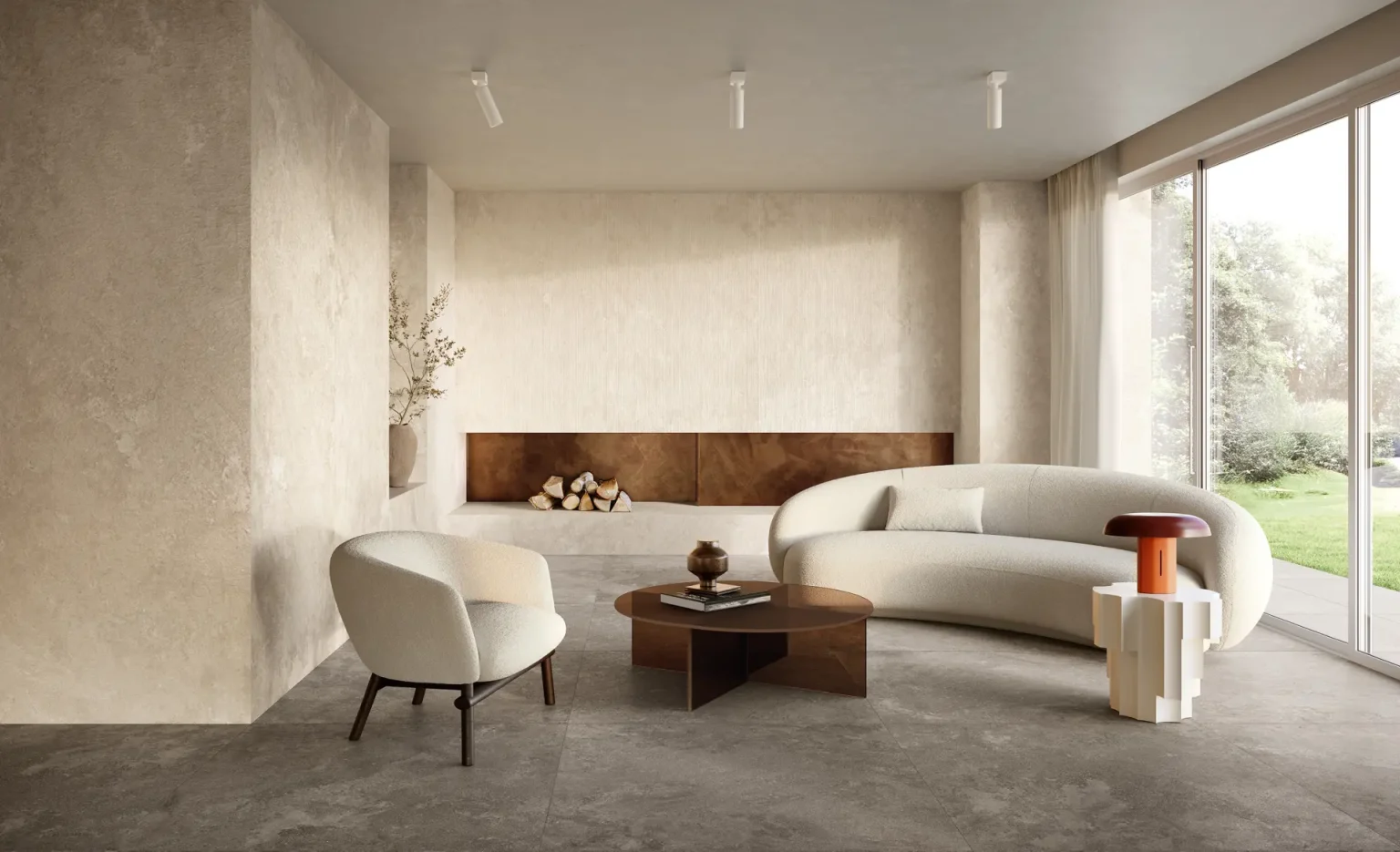 Living cu Gresie Porțelanată Dusk