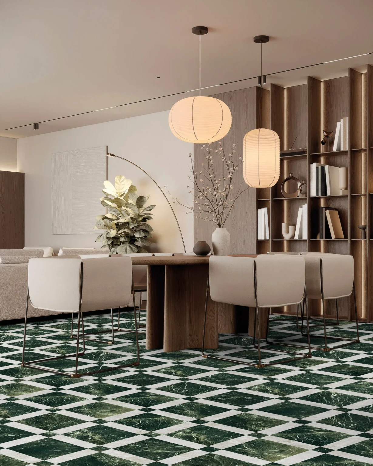 Living cu Gresie Porțelanată Imperial Mix