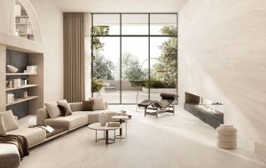 Living modern cu Gresie Lightstones.