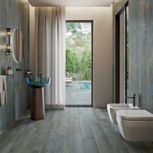 Baie cu gresie aspect metalizat Oxide - imagine 2