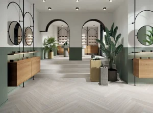 Gresie porțelanată aspect travertin Dorica - imagine 5