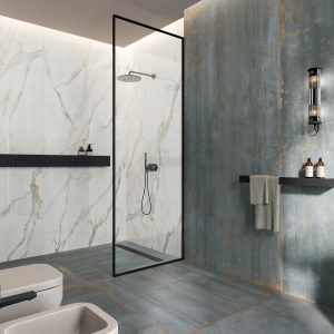 Baie cu gresie aspect metalizat Oxide