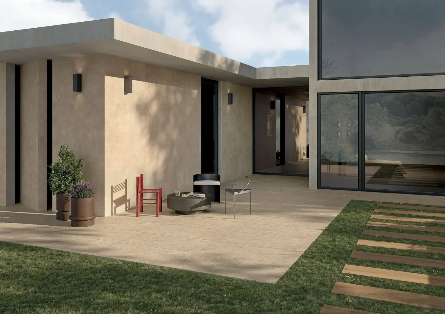 Terasa modernă cu gresie exterior Orosei 32 Terasa modernă cu gresie exterior Orosei
